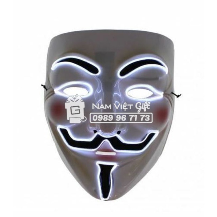 Mặt Nạ Hacker Anonymous Có Đèn LED Hóa Trang Cosplay Halloween