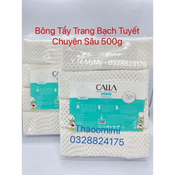 Bông tẩy trang Bạch Tuyết hạt massage Merilynn - gói 1kg - gói 500g