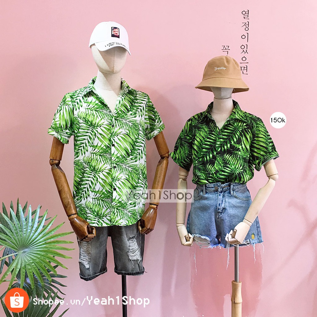 [Yeah1Shop]- Áo sơ mi lá mới (M, L, XL) (SMHH)