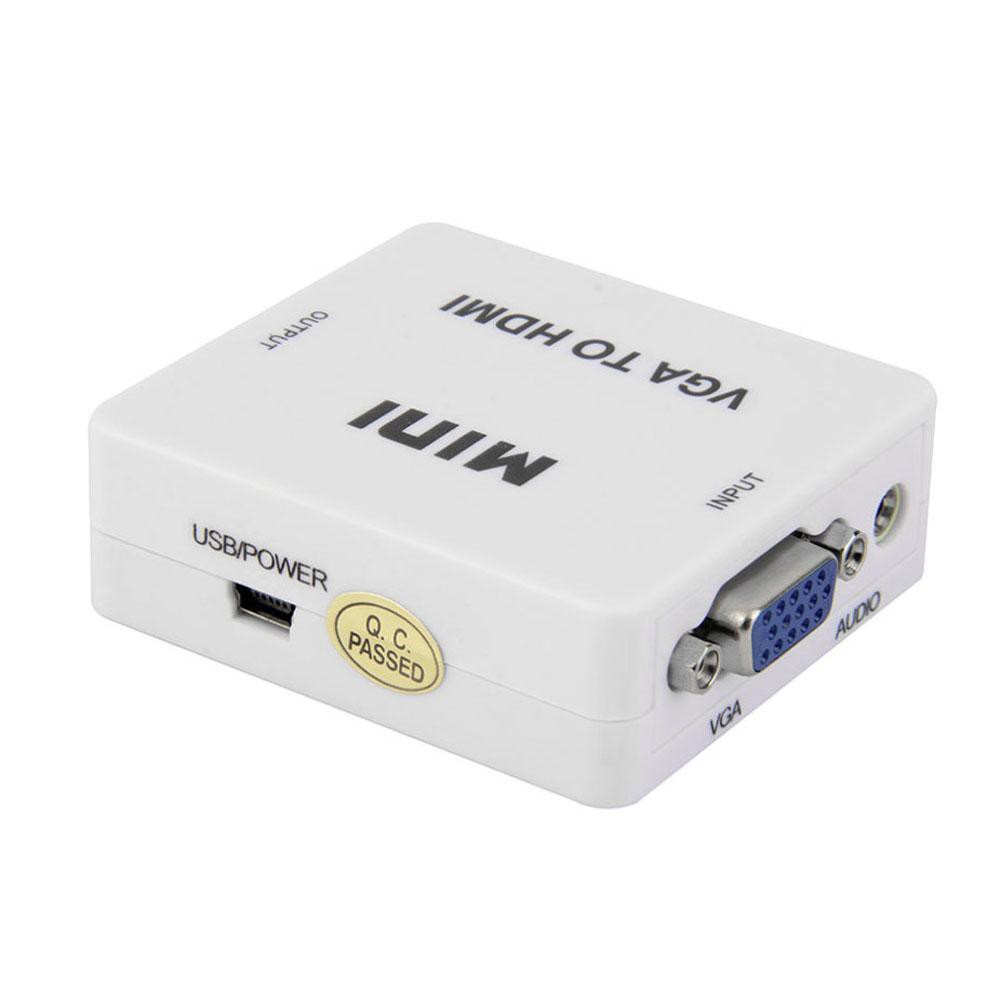 Hot sale Mini HD 1080P Audio VGA To HDMI HD HDTV Video Converter Box Adapter With HD