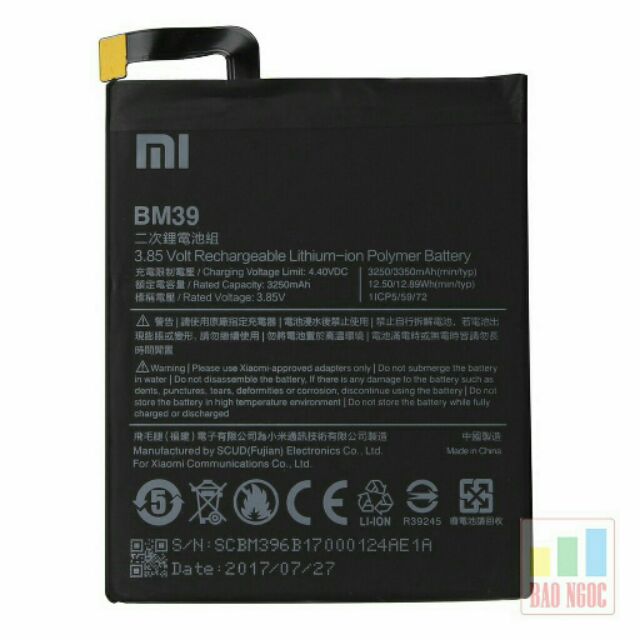 Pin Xiaomi Mi 6/ BM39 xịn có bảo hành