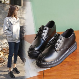 Giày oxford nữ chất da siêu chất,êm chân có hộp A888 ( đen,đỏ đô )