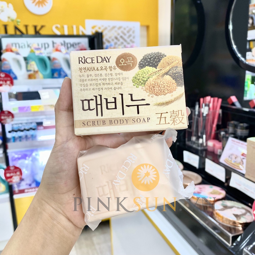 Xà Bông Lion Dưỡng Da Hữu Cơ Hàn Quốc Tẩy Da Chết Giúp Da Trắng Sáng 100g