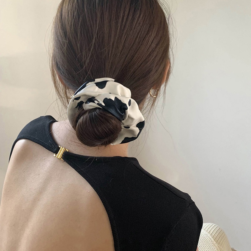 Flgo Băng Đô Cài Tóc Họa Tiết Bò Sữa Độc Đáo Thời Trang Dự Tiệc Cưới Cho Nữ