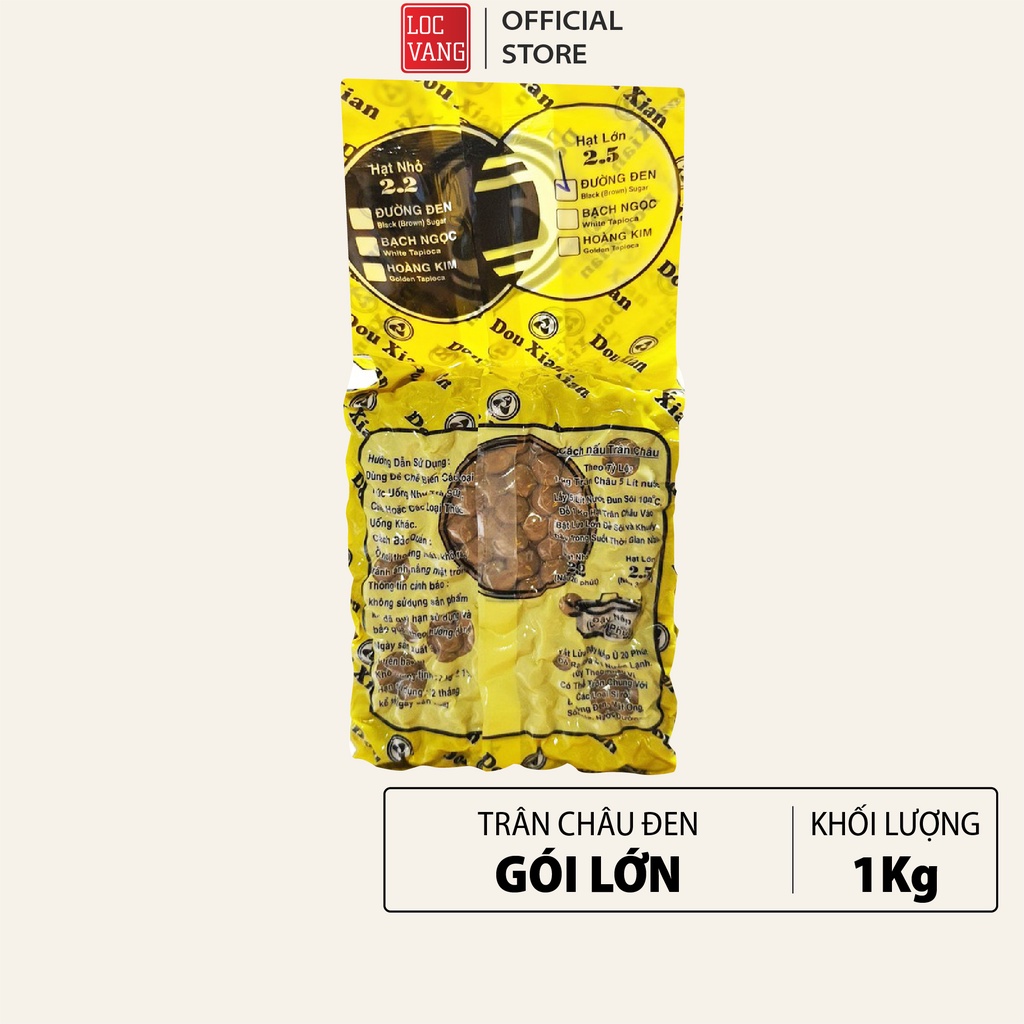 TRÂN CHÂU ĐEN Nguyên Liệu Làm Trà Sữa Trân Châu Tự Pha 1Kg