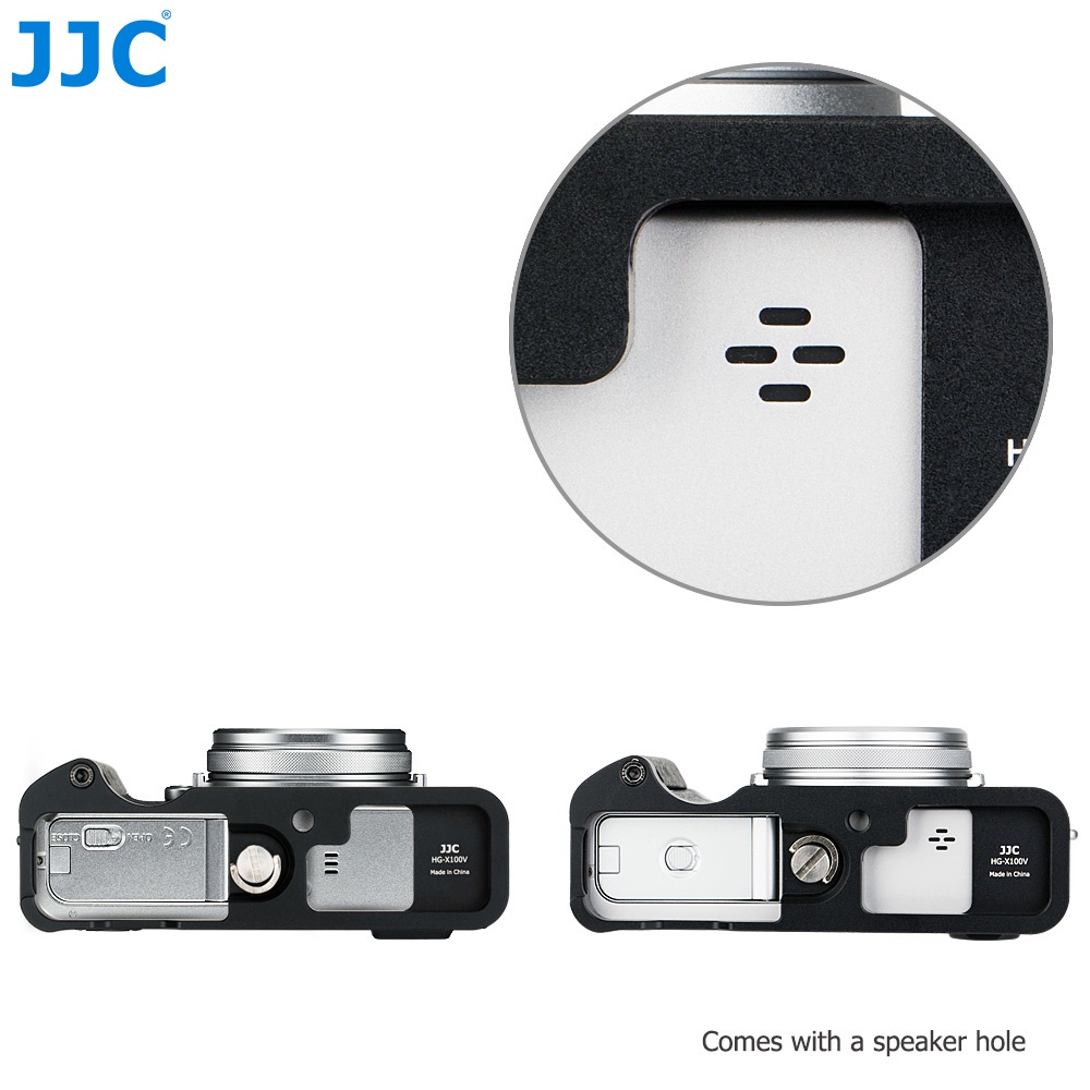 JJC HG-X100V Tay cầm máy ảnh chất liệu kim loại chuyên dụng cho Fuji Fujifilm X100V X100F