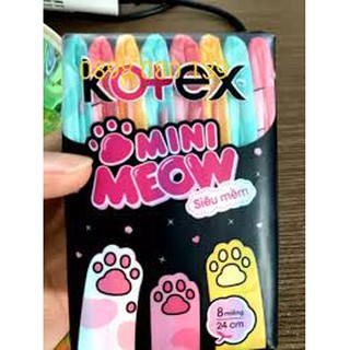 KOTEX MỎNG CÁNH MINI MEOW SIÊU MỀM, SIÊU MỎNG