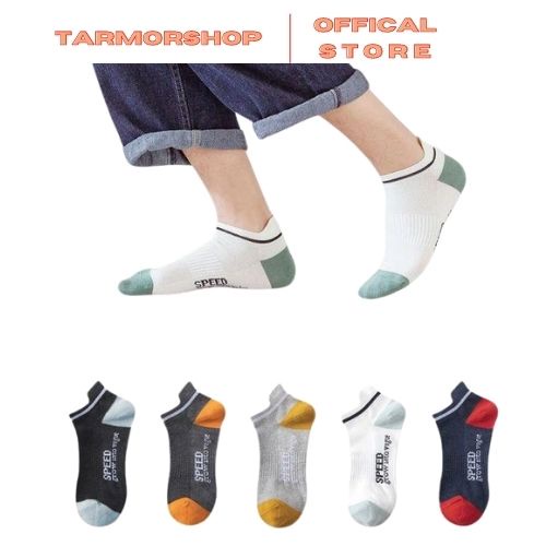 Tất vớ cotton nam cổ thấp nhiều màu , mang thoải mái không hôi chân.