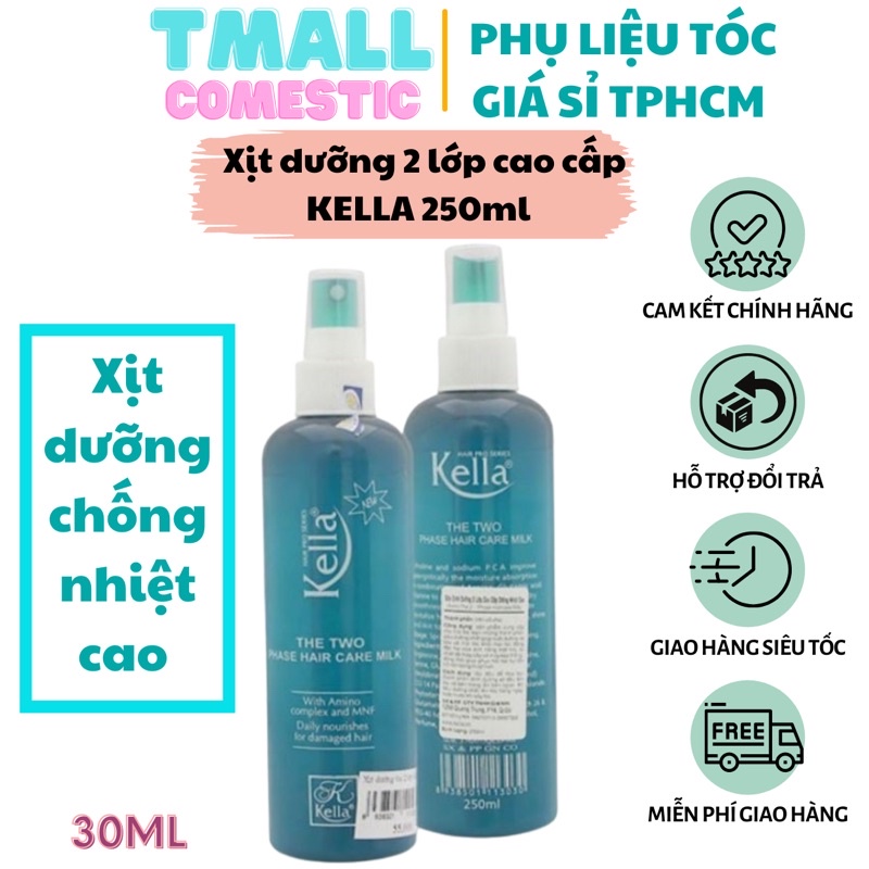 Xịt dưỡng 2 lớp cao cấp Kella 250ml chống nhiệt cao PLTPINKY | BigBuy360 - bigbuy360.vn