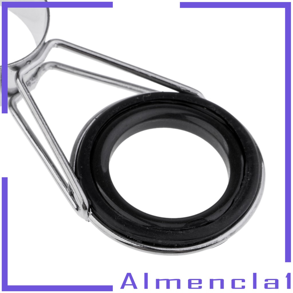 Bộ 7 vòng khoen dẫn dây câu cá bằng thép không gỉ