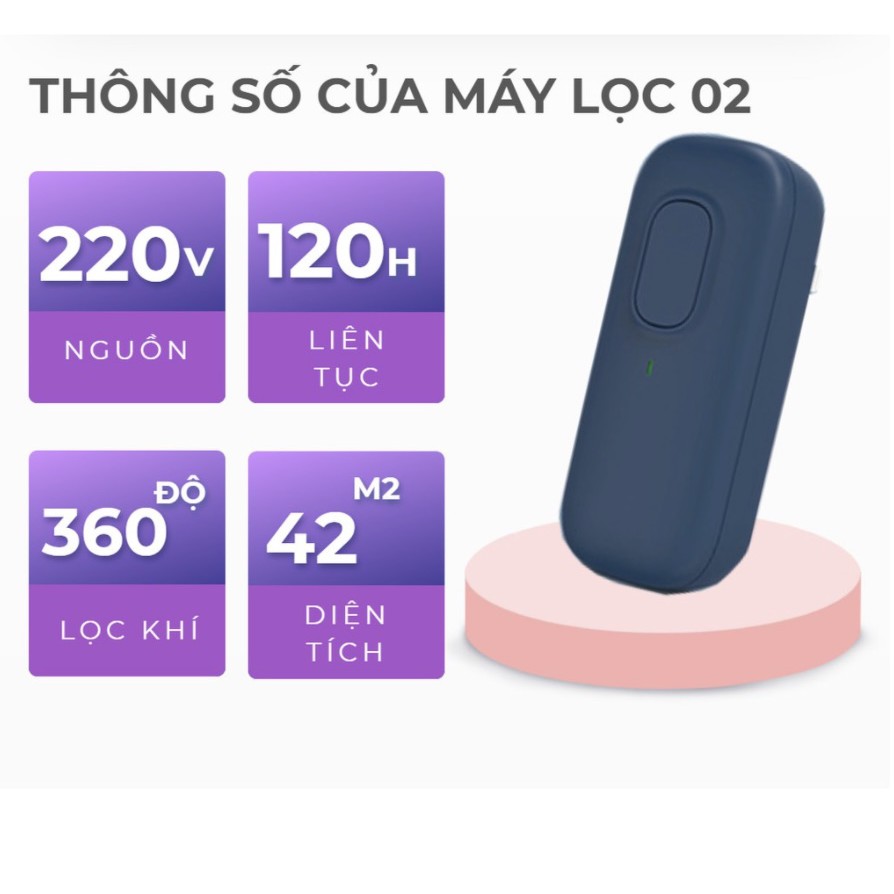 MÁY LỌC KHÔNG KHÍ MINI O2 Plasmacluster