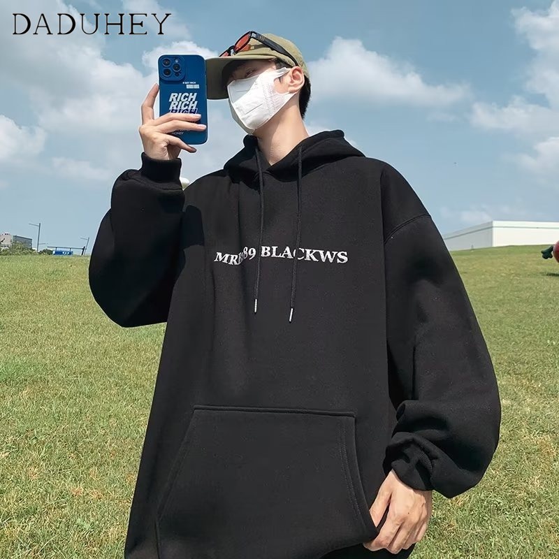 DaDuHey European and American Letters Printed All-Matching Long-Sleeved T-shirt Men's Autumn Thin High Street Fashionable Ins round Neck Bottoming Shirt