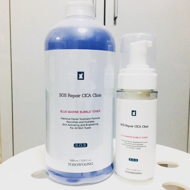 #Tosowoong SOS Repair #Cica #Clinic Blue #Mariner #Toner _ Toner tạo bọt giúp hồi phục da