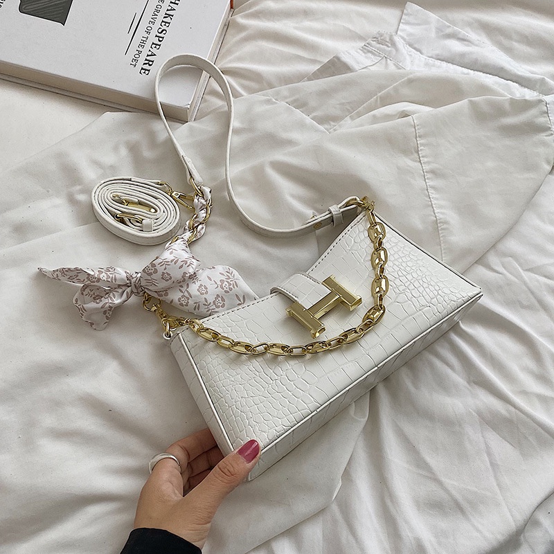 Túi đeo vai IELGY họa tiết da cá sấu hợp thời trang cho nữ