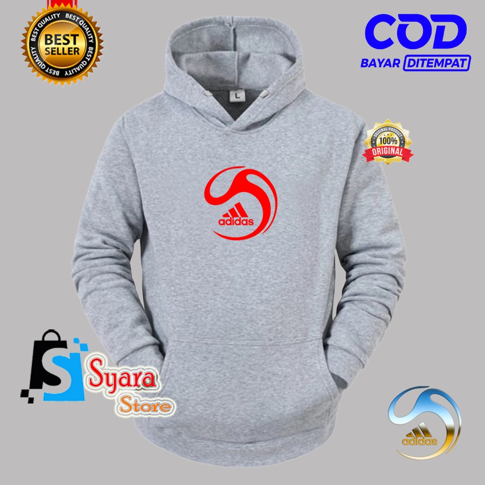 Áo Hoodie Adidas_Đỏ Dáng Tròn/Áo Khoác Dày/ Áo Khoác/ Áo Khoác Mùa Đông Cho Nam Và Nữ/ Áo Khoác / Áo Khoác / Áo Khoác Người Lớn / Áo Khoác Syara
