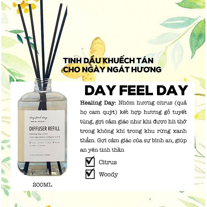 Tinh Dầu Thơm Phòng Hàn Quốc Aronica Refill Diffuser Day Feel Day 200ml