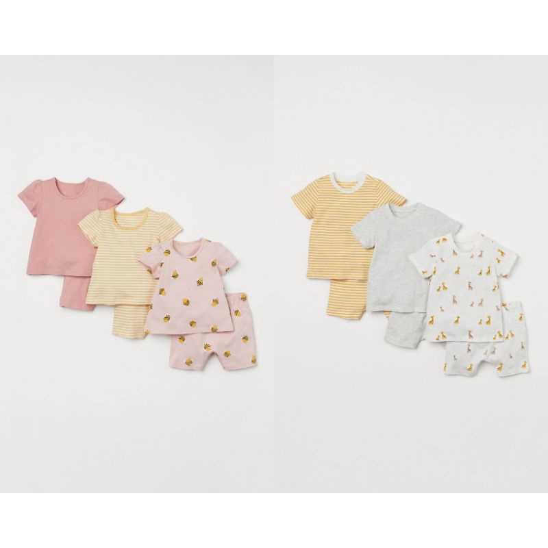 Set 3 bộ thun bé trai - bé gái chính hãng H&M