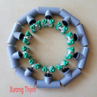 Bộ 10 Béc phun sương 4 tia xanh và phụ kiện