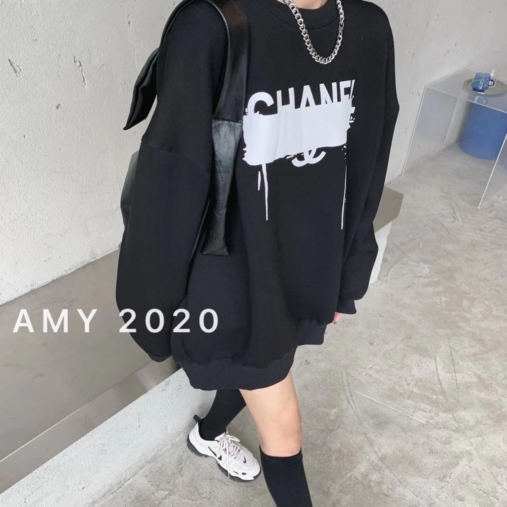 Áo nỉ dài tay cổ tròn in chữ 3 màu phong cách Hàn Quốc hợp thời trang cho nữ | BigBuy360 - bigbuy360.vn