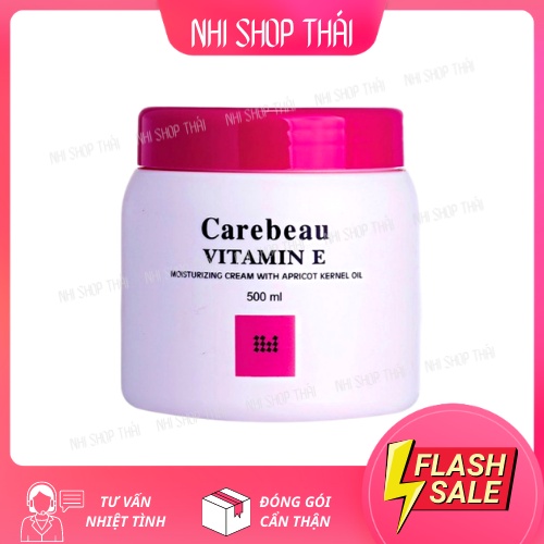 Kem dưỡng ẩm trắng CARE BEAU vitamin E 500 ml hàng thái lan nắp hồng