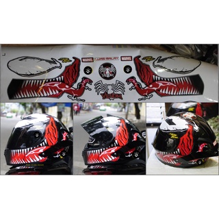 Tem trùm -Decal dán mũ bảo hiểm fullface Venom