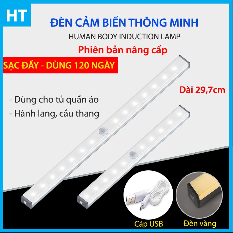 Đèn LED cảm biến chuyển động | đèn gắn tủ quần áo sạc pin | đèn cảm biến thông minh.