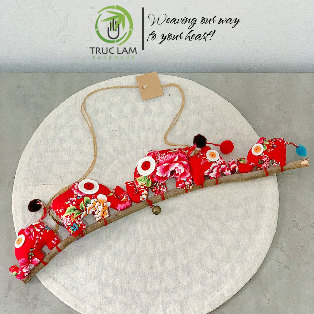 Phụ Kiện Decor Trang Trí Nội Thất Hình Đàn Voi - Trúc Lâm Handmade