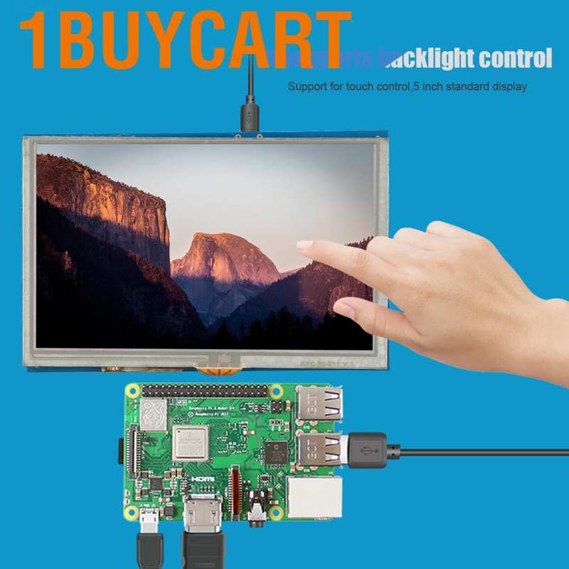 Màn hình LCD HD 5 inch 800x480 cho Raspberry Pi3 Pi2 / B + chất lượng cao