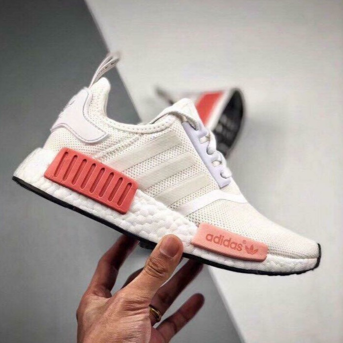 Giày Sneaker Nữ Adidas NMD R1 trắng hồng (fullbox+freeship)