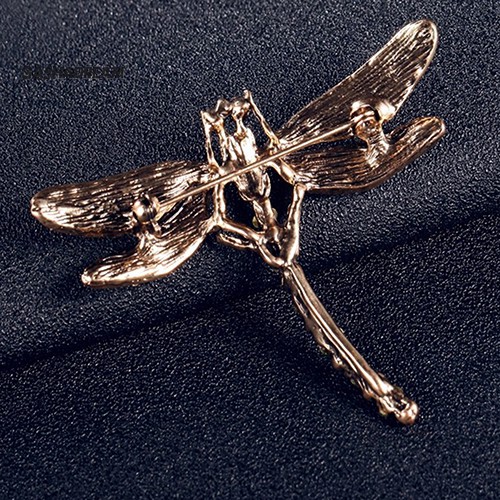 ♉GD New Fashion Jewelry Women's Vintage Noble Dragonfly Crystal Scarf Pin Brooches