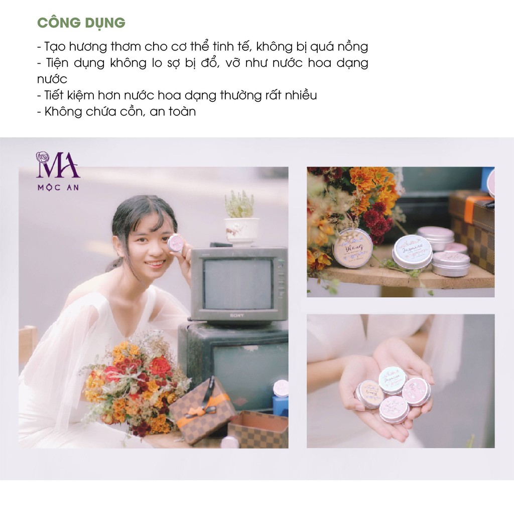 Nước Hoa Khô Dạng Sáp - Mộc An 15gr - Hương Tinh Dầu | BigBuy360 - bigbuy360.vn