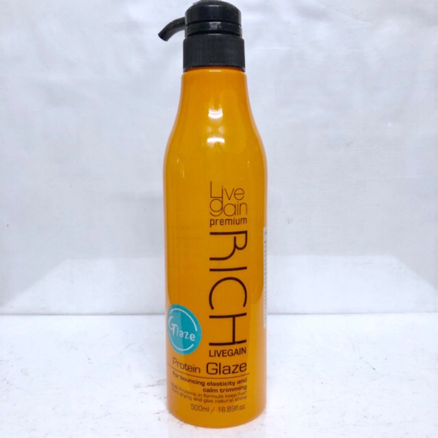 [Chính hãng] Gel mềm tạo kiểu tóc Livegain Rich Hair Glaze Hàn Quốc 500ml (Chai vàng)