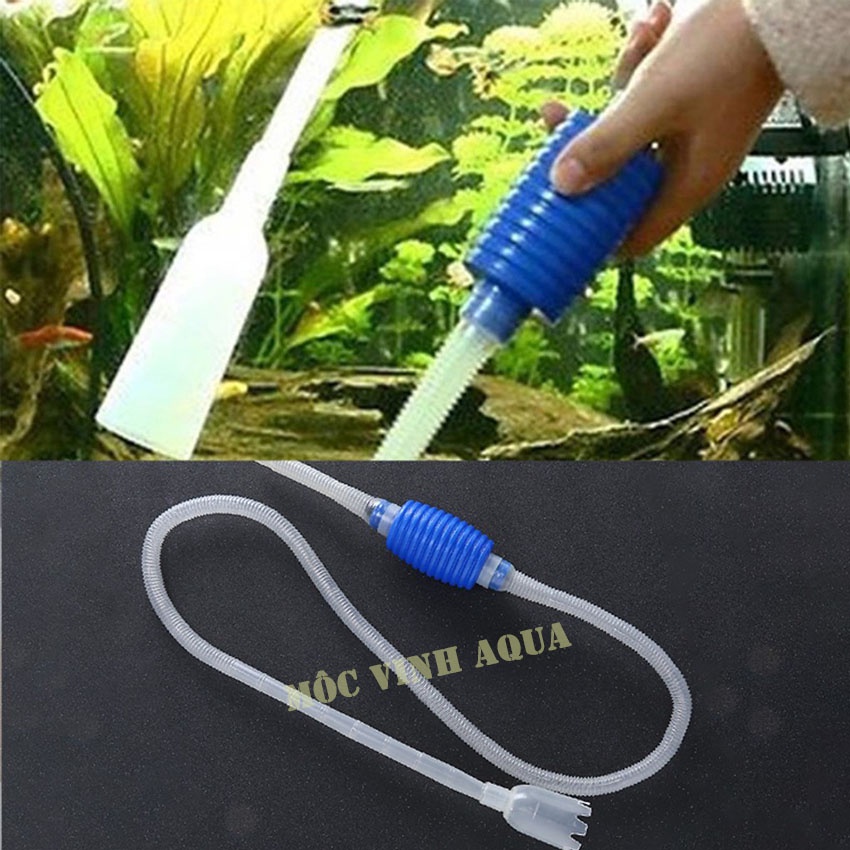 Bơm tay thay nước hút cặn bể cá CLEAN PUMP đa năng 2 IN 1