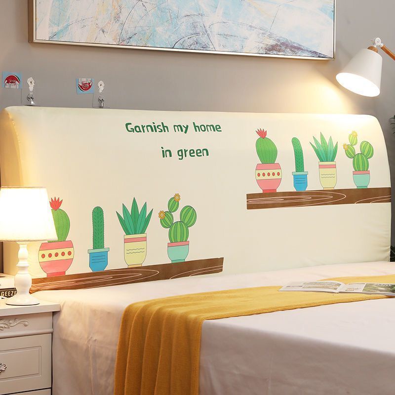 Vỏ Bọc Đầu Giường Chống Bụi 1.5m - 2m Họa Tiết Hoạt Hình Đơn Giản Hiện Đại