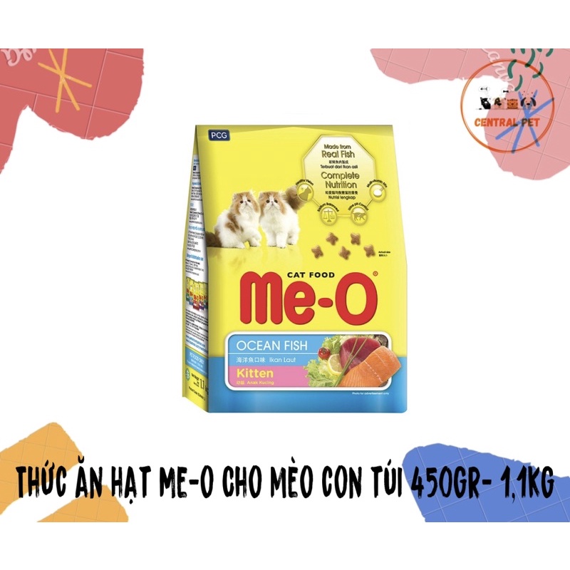 Hạt Me-o cho mèo con, mèo lớn túi 350g- 400g