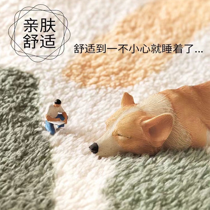 Thảm Nhung Lông Cừu Dày Dặn Họa Tiết Hoạt Hình Dễ Thương Thông Dụng