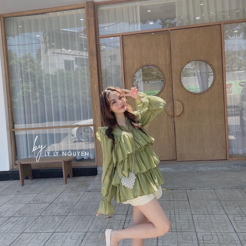 SET ÁO XANH BÈO BBD + SHORT KEM LƯNG THUN