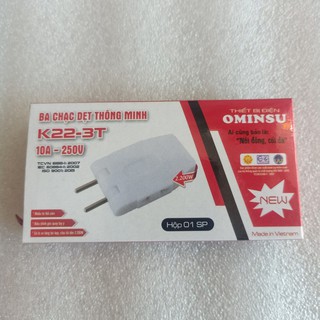 PHÍCH CẮM 3 CHẠC DẸT OMINSU K22
