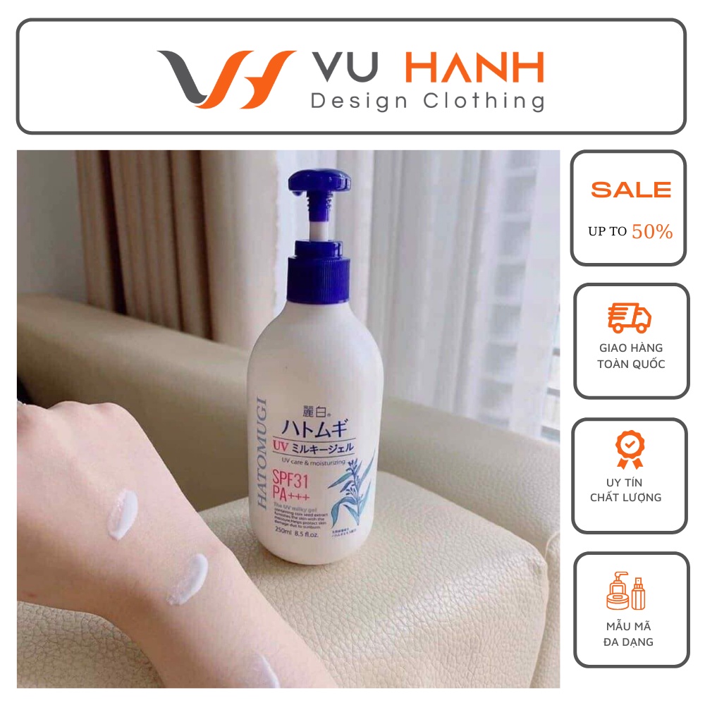 Sữa dưỡng thể chống nắng ý dĩ Hatomugi SPF31/PA+++ | Shop Vũ Hạnh