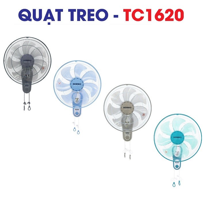 ⚡GIAO HỎA TỐC⚡ QUẠT TREO TƯỜNG 2 DÂY SENKO TC1620 65W CÁNH 7 LÁ màu ngẫu nhiên.