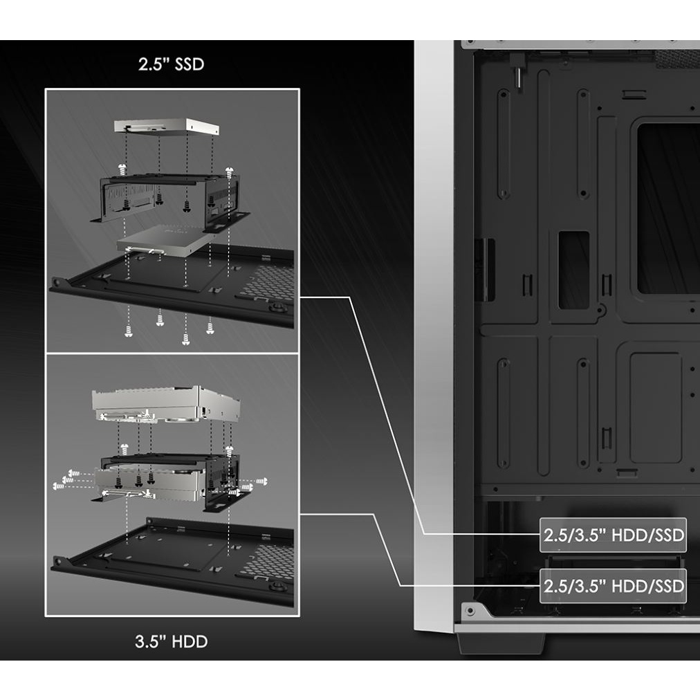 Vỏ Case XIGMATEK LUX G 3FX (TẶNG KÈM 3FAN ARGB + HYB SYNC)