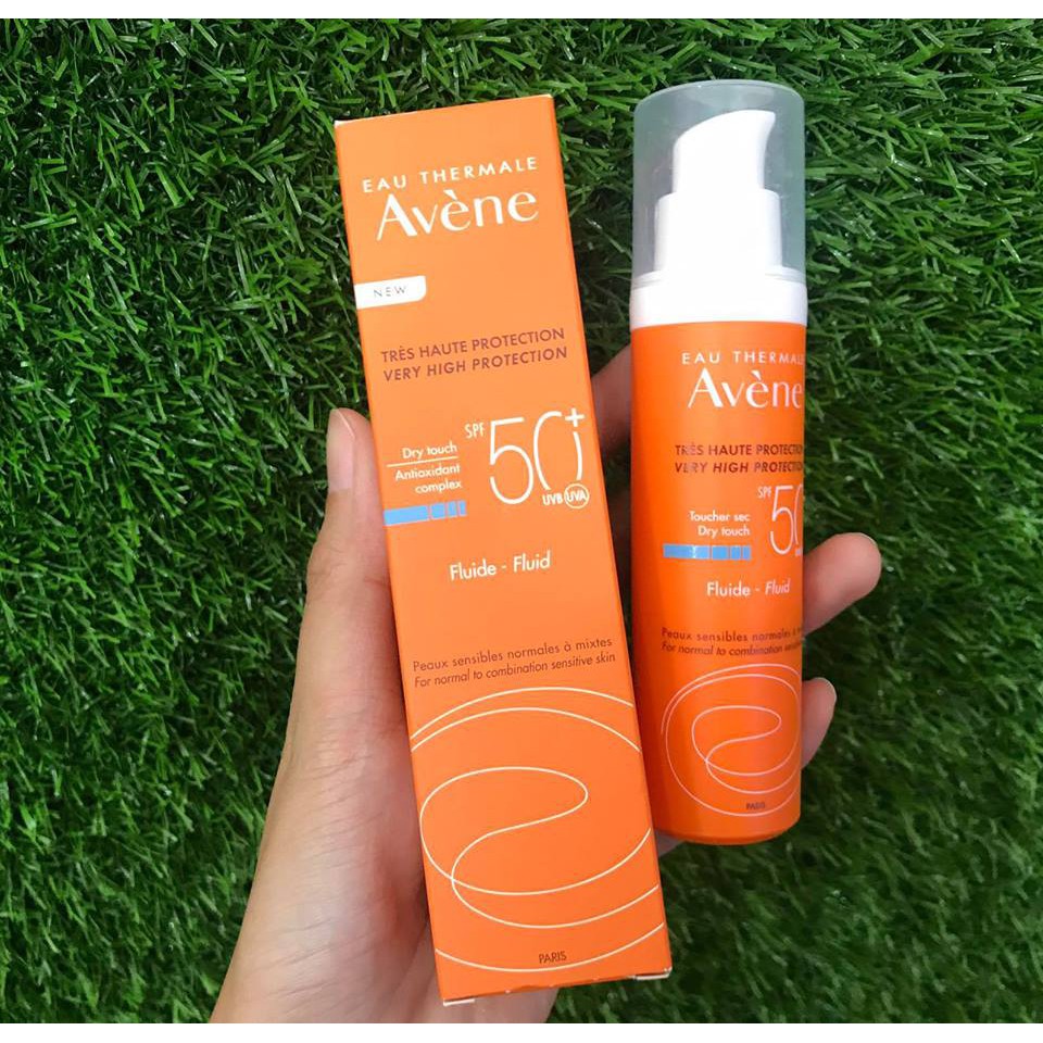 Kem Chống Nắng bảo vệ da và kiềm dầu hiệu quả  Avene Very High Protection Emulsion SPF 50+ 50ml - Pháp Chính Hãng