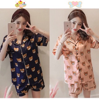 Bộ pijama short mặc nhà big size hình gấu size 70-80kg