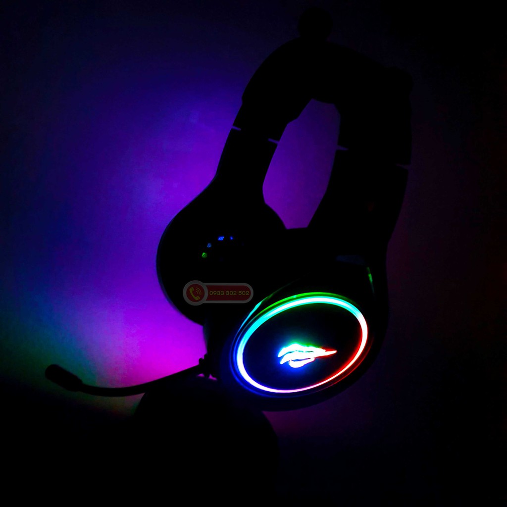 Tai Nghe Gaming Headphone HAVIT H2232D, Driver 50, Đèn RGB, Mic Khử Ồn, Đa Tương Thích - Chính Hãng BH 12 Tháng