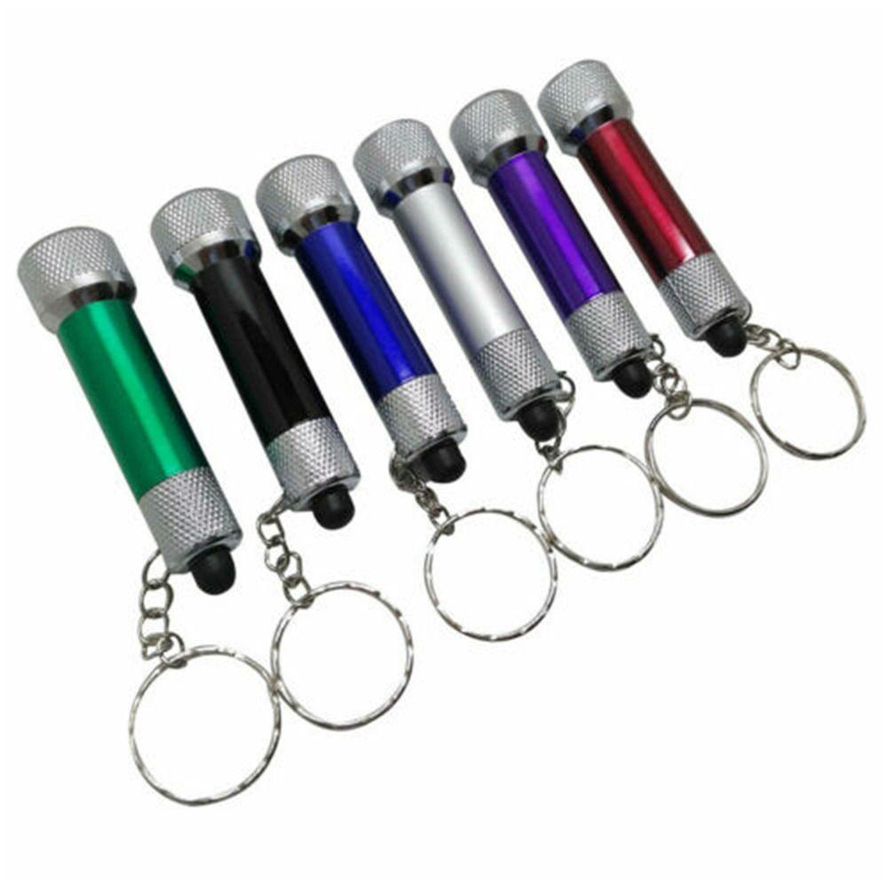 Móc Khóa Đèn Pin LED Mini Bằng Kim Loại Dùng Khi Đi Bộ / Cắm Trại