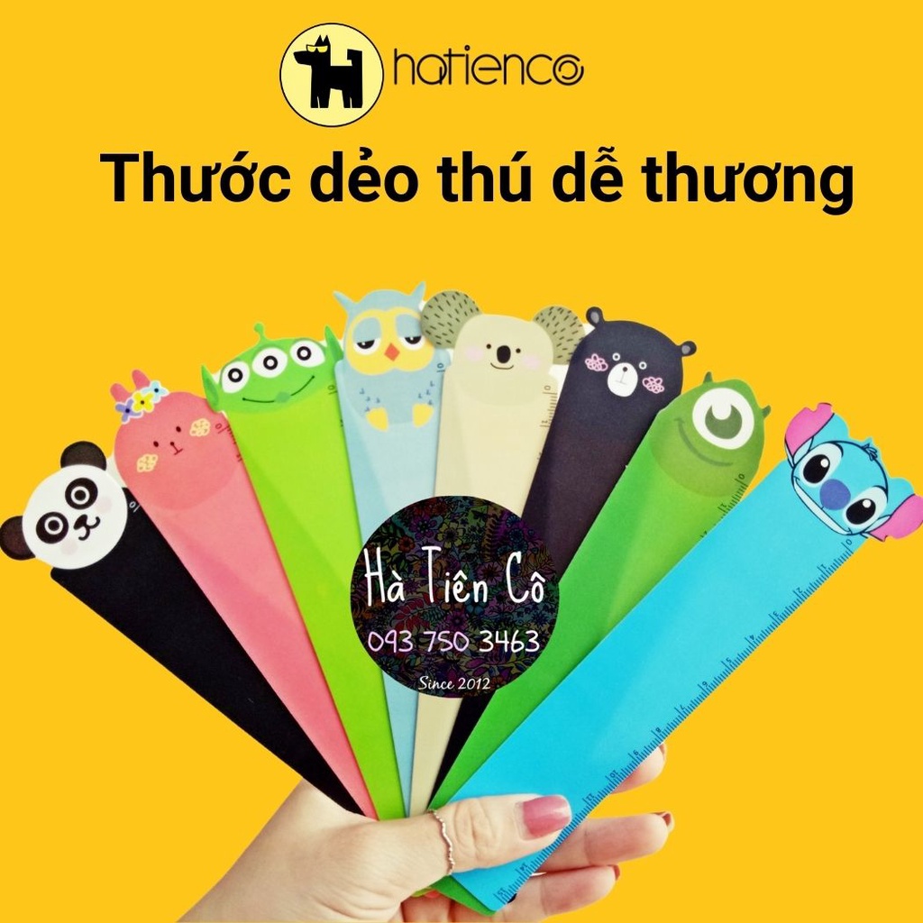 Thước kẻ học sinh nhựa dẻo/ nhựa cứng hoạt hình dễ thương