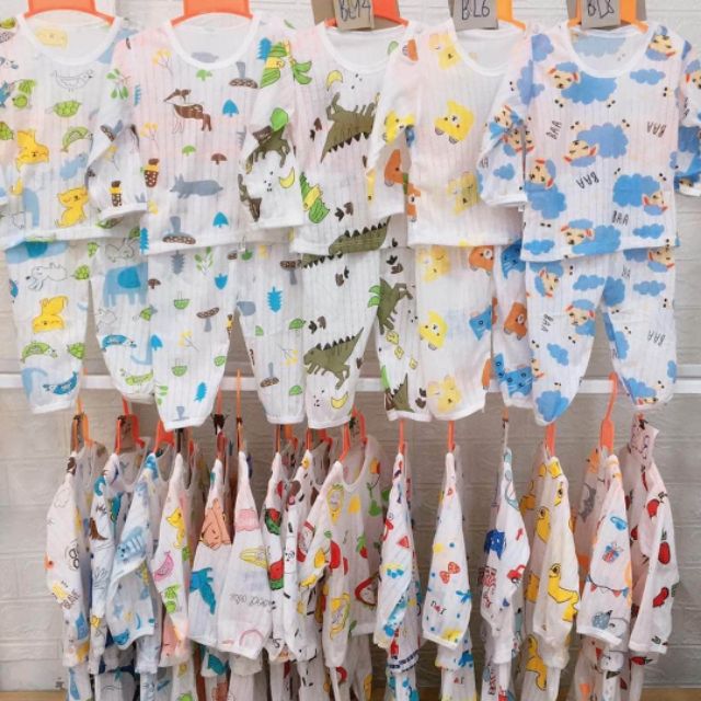 XẢ KHO: Bộ cotton giấy dài tay cho bé