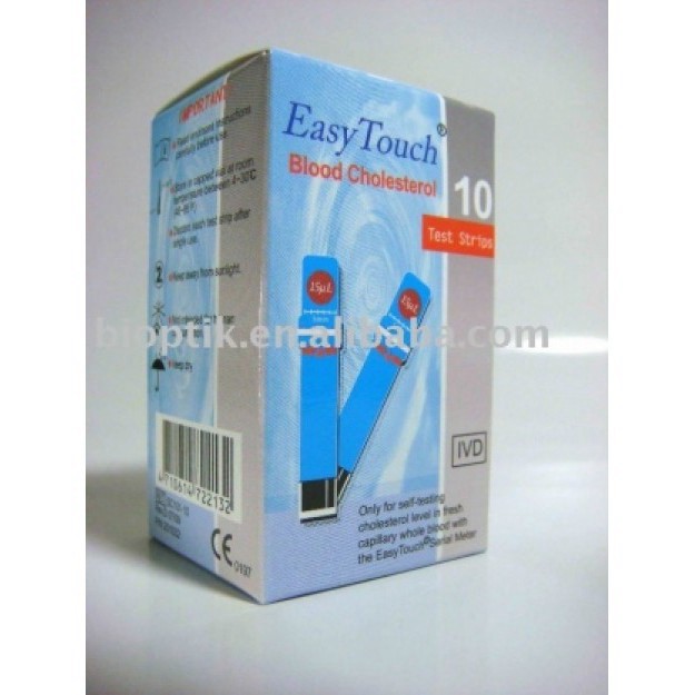 (có sẵn) Que thử mỡ máu, cholesterol cho máy đo Easy Touch GCU ET322 (10 que)