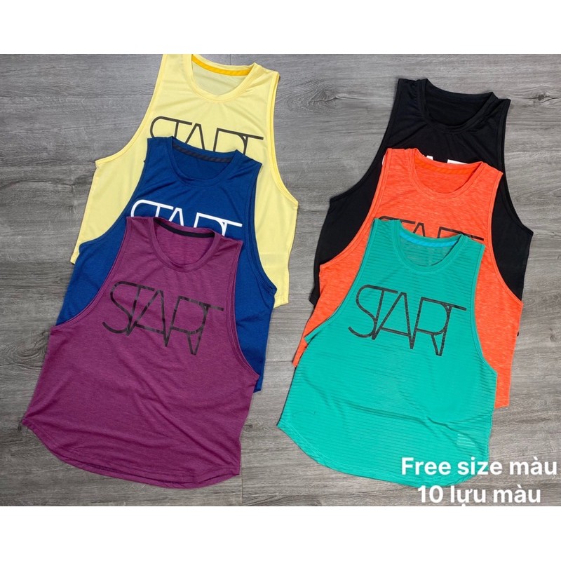 ÁO TANKTOP NỮ START DÁNG RỘNG SIÊU XINH - TANKTOP TẬP GYM VẢI THUN LƯỚI KIM SIÊU ĐẸP