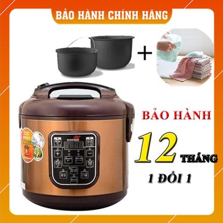 [Tặng Kèm Phụ Kiện Nhà Bếp Và Combo Khăn Lau] Nồi Cơm Tách Đường Ninosun- Bảo Hàng 12 Tháng
